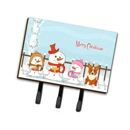 Carolines Treasures Merry Christmas Carolers Corgi Leash or Key Holder BB2431TH68